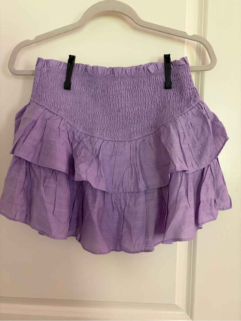 Mustard Seed Lavender Tiered Smocked Skirt